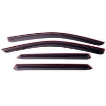 JDMotorsport88 Acrylic Black Tinted Car Window Visors for VW Golf MK5 2004-2009 Hatchback