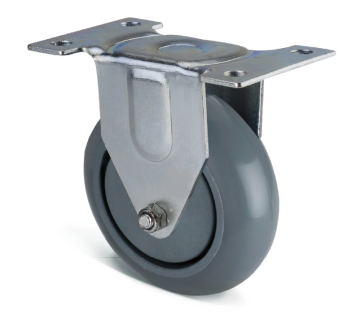 PU industrial caster with lock