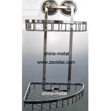 Double layers bathroom rack