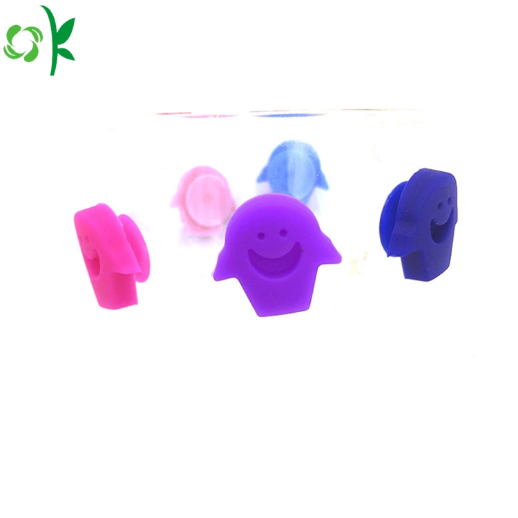 Food Grade Cute Silicone Glass Marker for Party