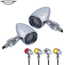 Black Motorcycle LED Turn Signals for Harley Choppers