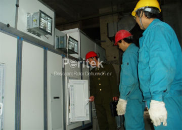 Lithium Battery Industrial Dehumidification Equipment , Desiccant Rotor Dehumidifier