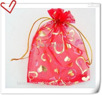 Organza pouch with drawstring