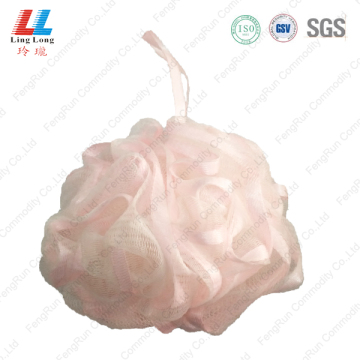 Loofah ribbon lace sponge ball