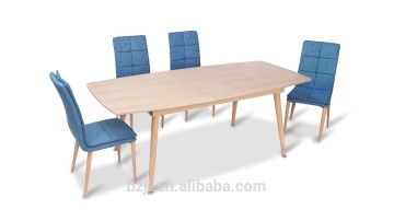 MDF with veener metal leg with paper extendable Dining Table XS-1248