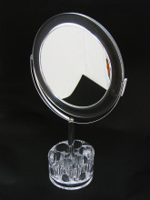 Large Round Base Acrylic Makeup Table Mirror