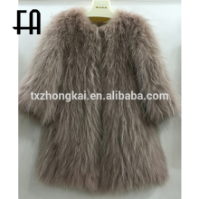 Factory wholesale price raccoon knit fur coat