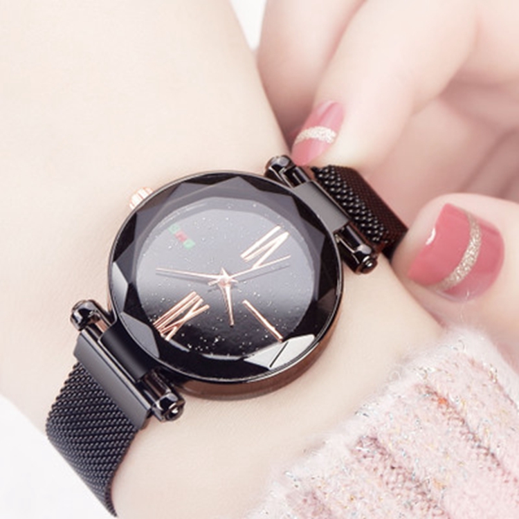 2019 New Designs Wholesale Korean Watches Ladies Watch Starry Sky Magnetic Mesh Band Female Wristwatch SMKI023