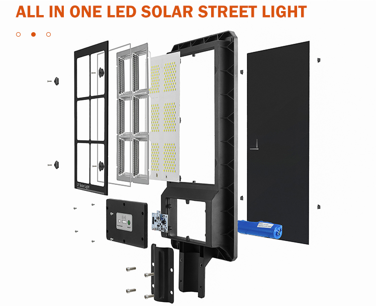 40w ip65 شركات إنارة الشوارع بالطاقة الشمسية المتكاملة