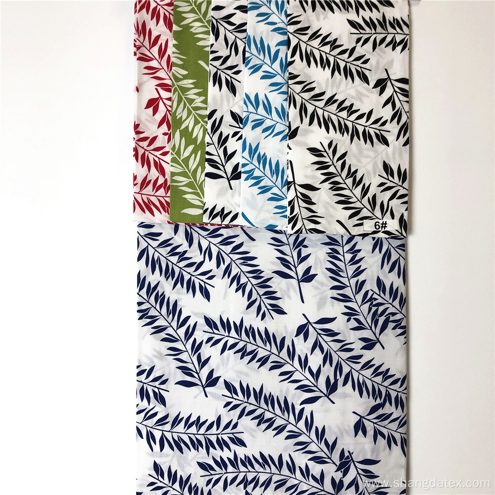 Slim Fine Leaves Elegant Design Rayon Printing