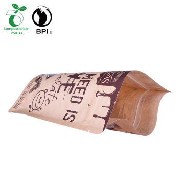 Pacote de alumínio impresso personalizado para pacote biodegradável bolsas de café com valores