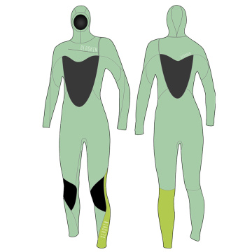 Seaskin kadınlar 3mm kapüşonlu göğüs fermuarlı fullsuit wetsuit