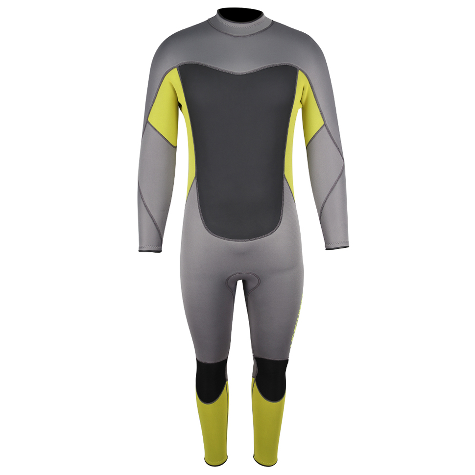 Seaskin kembali zip lengan panjang neoprene scuba wetsuit