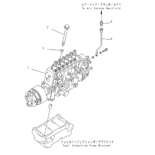 POMPA DI INIEZIONE MOTORE ORIGINALE KOMATSU SA6D140 6211-72-1121