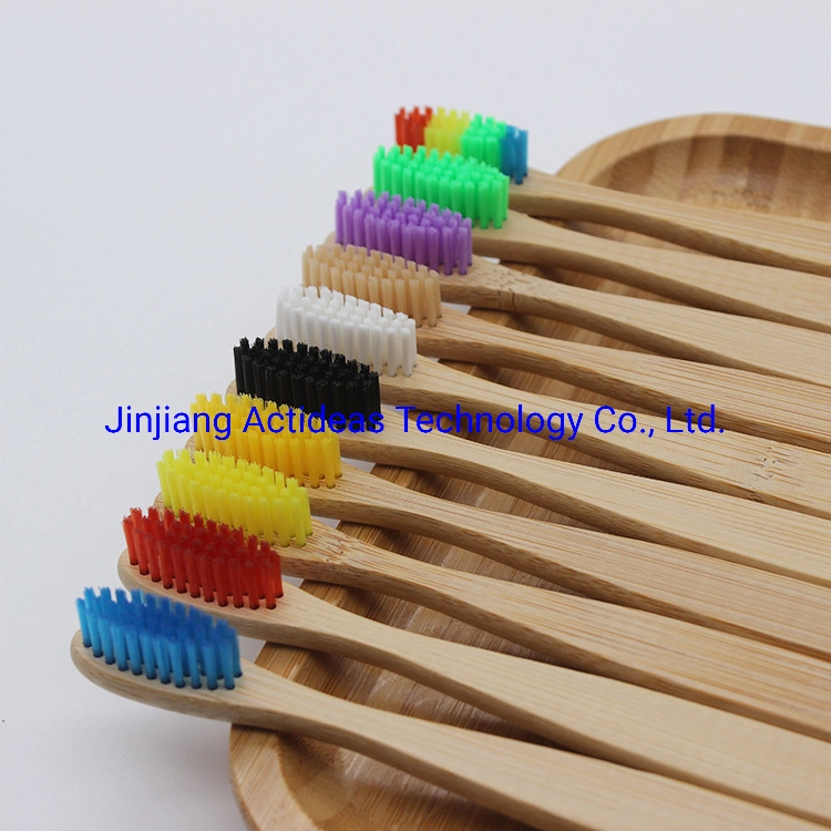 Adult Bamboo Toothbrush with Soft Charcoal Bristles Eco Friendly Toothbrushes