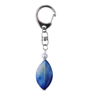 Natural Gemstone Agate Keychain