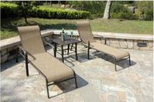 Folded Patio Furniture Dining Sets Sling Chaise Lounge Set