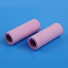 Tubos de cerâmica de alumina rosa industrial de alta pureza