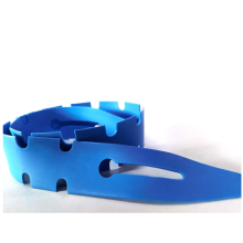 Blauw wegwerp rubber tourniquet visgraat