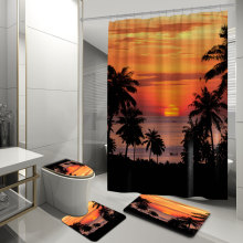 Customized Fashion Carpet Bathroom Waterproof Shower Curtain & Set