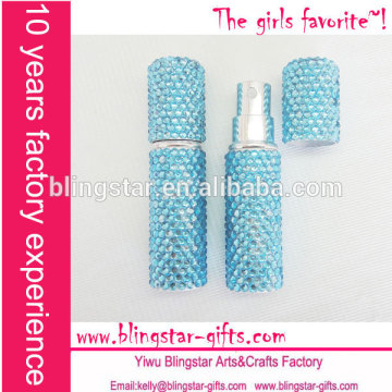 rhinestone blue bottle perfume