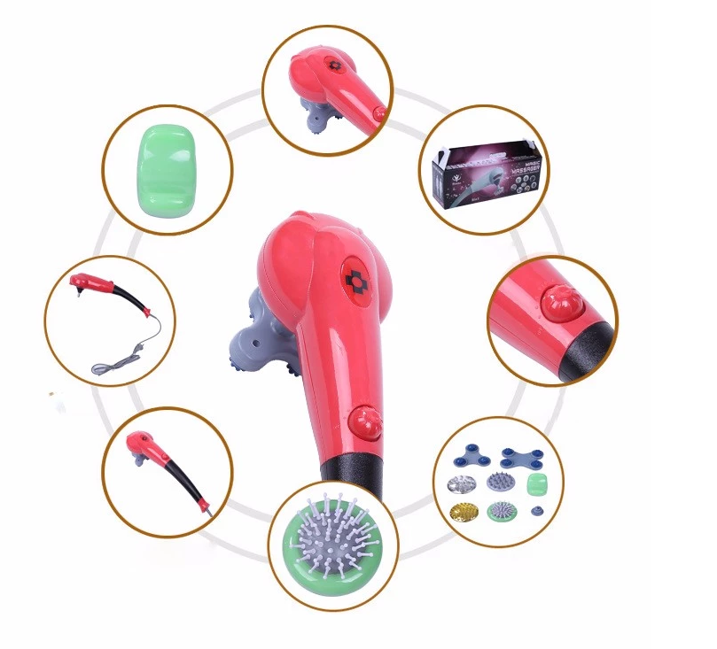 Magic hand massager Portable 7 in 1 heads electric handheld massage hammer