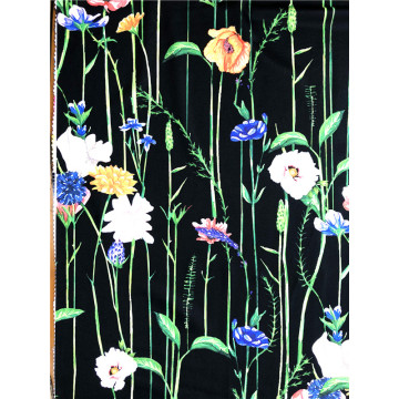 Fashion Paper Printing Poliester DTY Single Jersey Fabric