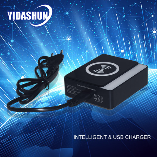 Cargador inalámbrico USB inteligente de 60 W y 8 puertos