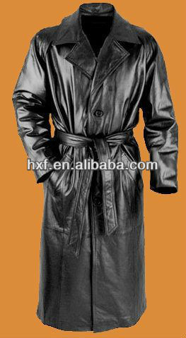 men long leather coat