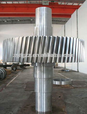 helical gear shaft for heavy duty machinery