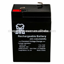 low self discharge 6v 4ah rechargeable lead acid battery made in Guangzhou use for UPS and solar system