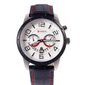 Mode sport stijl leren band kwarts horloge