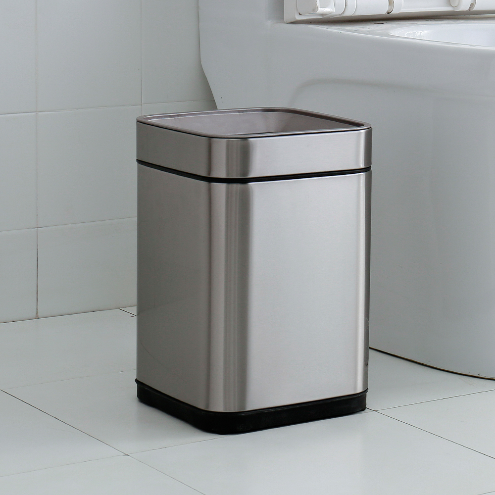 OEM/ODM Waste paper bin combination paper dispenser and waste bin induction trash can metal dustbin