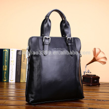 men briefcase laptop business designer bolsa preta genuine leather briefcase