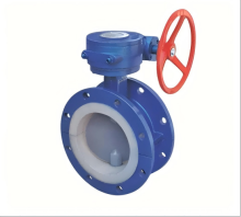 Manual Fluorine Lining Butterfly Valve for Pipeline Systems