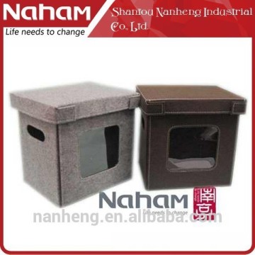 NAHAM innovative design felt jewelry gift box with window