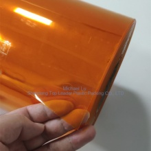 transparent orange color rigid pvc film for thermoforming