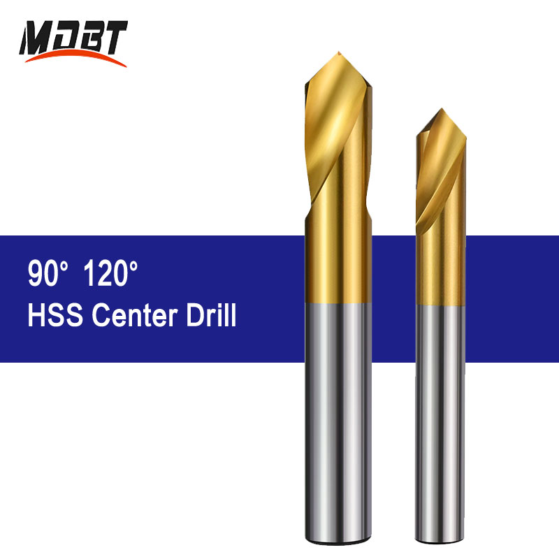 HSS Spot Titanium-plated fixed point 60 degrees 90 degrees 120 degrees centering drill chamfering center drill