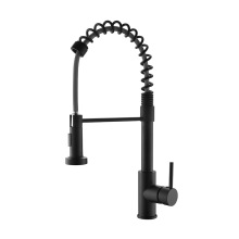 Cosygrace 360 Black Swivel Pull Out Kitchen Faucet