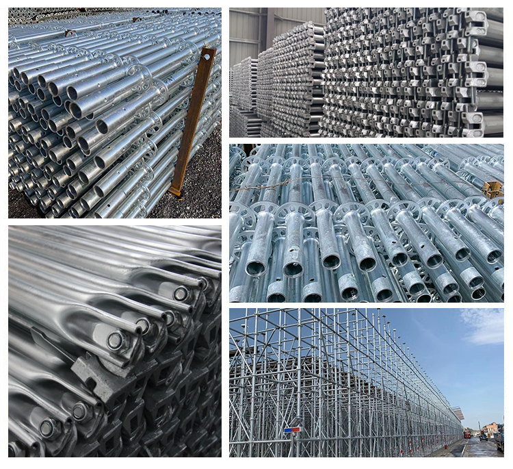 scaffolding bricklayers q235 painted hot dipped galvanized steel scaffold ringlock for construction