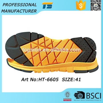 Non-Toxic Shoe Sole Factory Men Running Eva Rubber Replacement Soles In Shoes One Sole