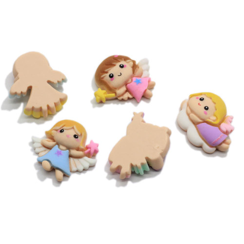 3D Beeldjes Cartoon Angel Resin Cabochon Voor Armband Charm Fairy Garden Miniaturen DIY Levert Home Decorations