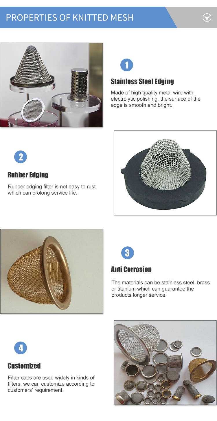 Stainless steel cap shape filter caps bowl shape mesh strainer