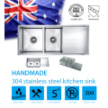 304 Stainless Steel Modern Design Kitchen Drainboard Sink