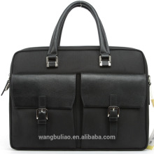 Business mens laptop briefcase genuine leather briefcase for lawyers