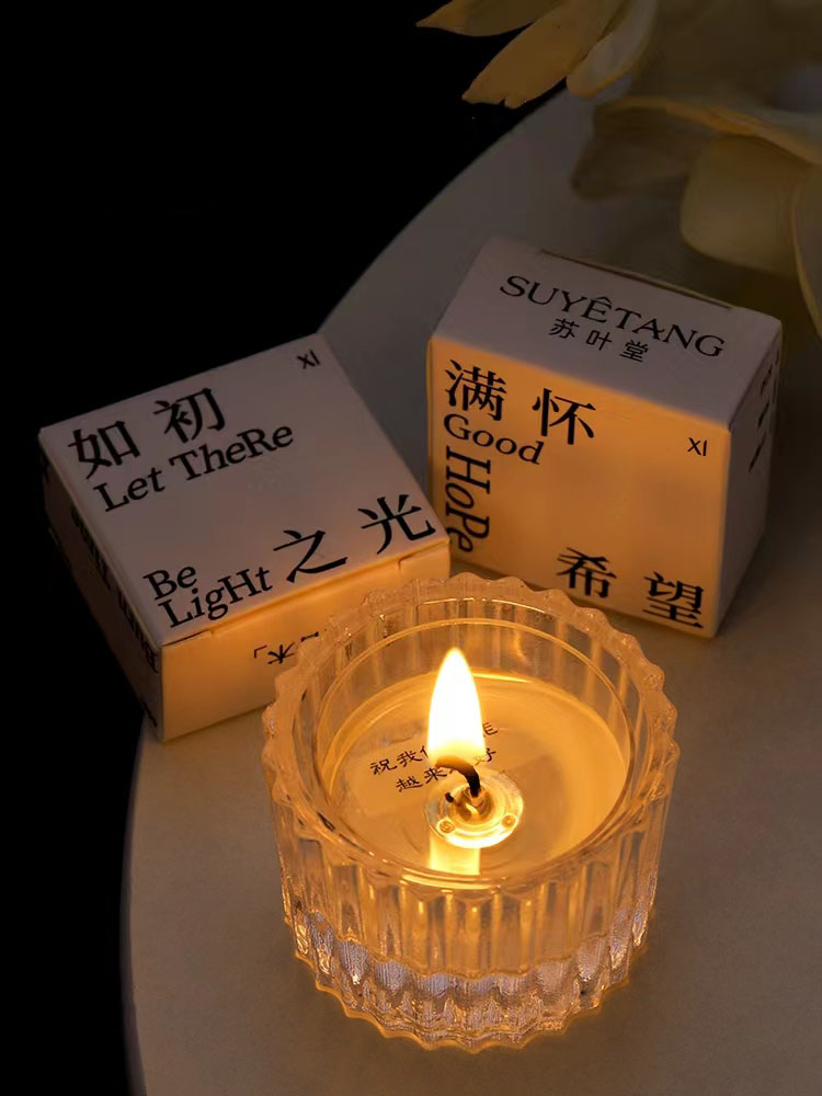 Раскоша празрыстая пустая матавая элегантная шкляная свечка