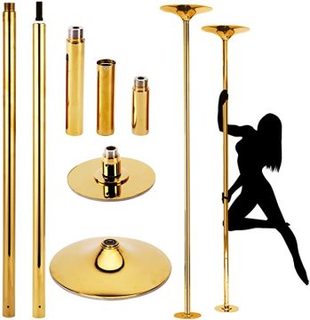 FITNESS 360 Stripper Pole Dance Spin Removable Home Fitness Exercise Training Dancing Pole