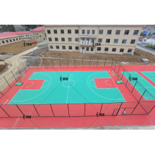 Tiles de intertravamento de plástico ao ar livre de ilio pisos esportivos na quadra