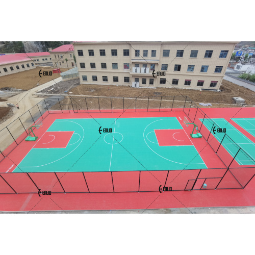 Interlocking sports floor for Multi-Sport Game Courts
