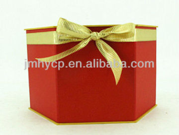 Hexagon Christmas packaging paper gift box